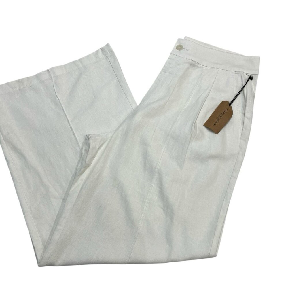 Christian Siriano White Wide-Leg Pants
